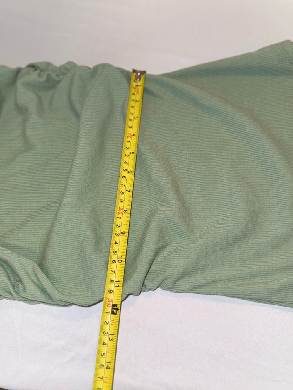 Lulu's One-Shoulder Sage Green Ribbed Tank Ruched Short Dress Size Large - Picture 12 of 16